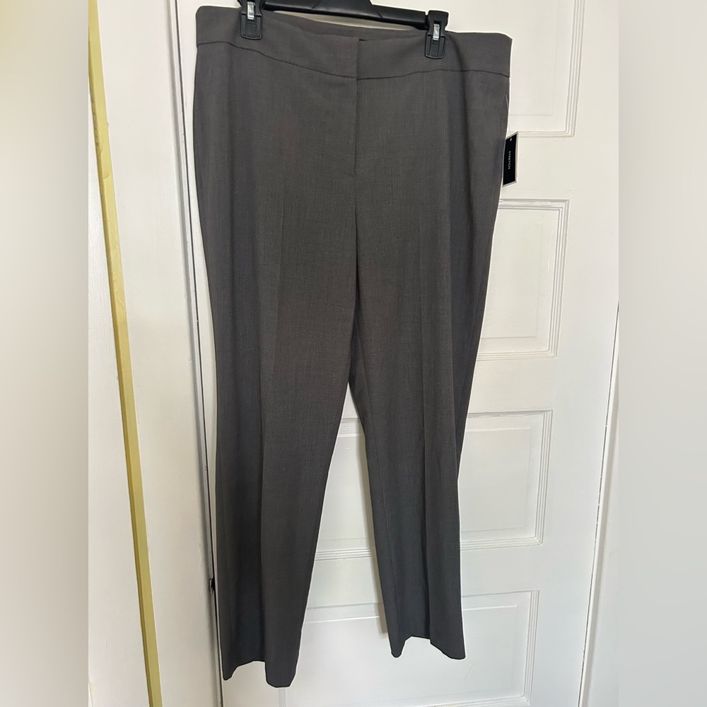 NWT Nine West Mid Rise The Skinny Pants Stretch Womens Steel Grey Size 14 NWT